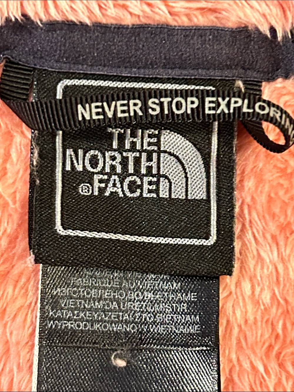 The North Face Pink/Peach Fleece Full Zip Jacket - Picture 4 of 7
